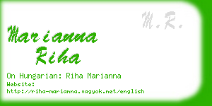 marianna riha business card